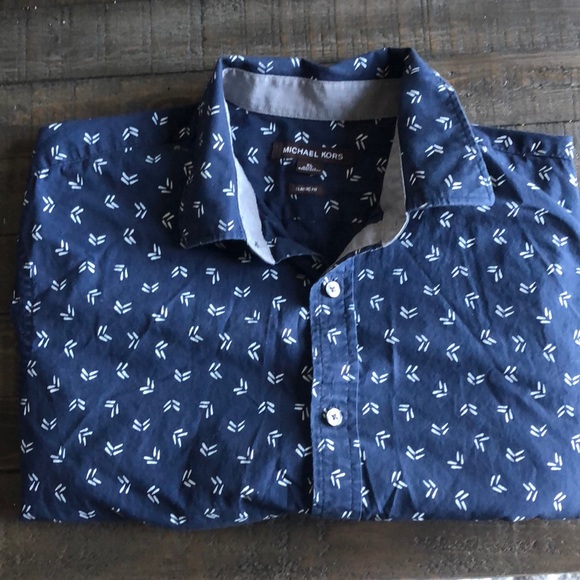 michael kors short sleeve button down